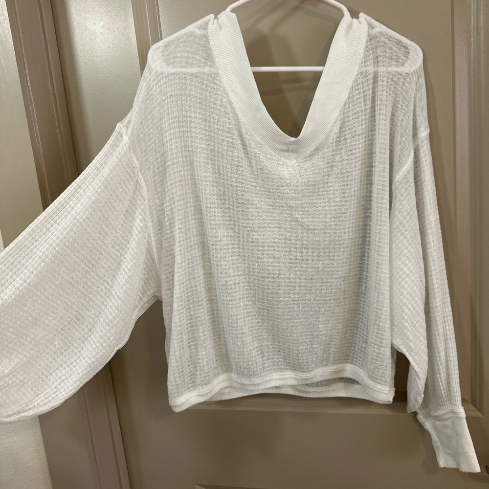 Free People White Knit Top
